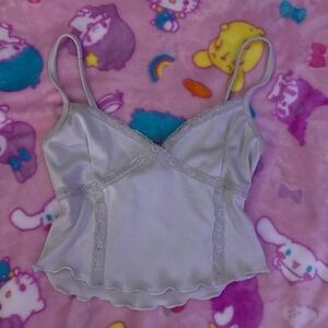 Women's Lace Trim Camisole - White